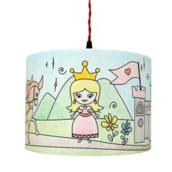 Abat Jour Enfant à Colorier Princesse 20cm