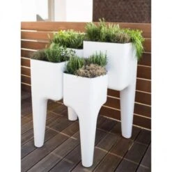 Carré De Potager Design Blanc XL -Jardin Et Extérieur carre de potager design blanc xl 3