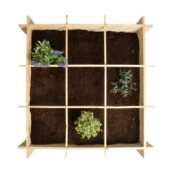ESSCHERT DESIGN Carré Potager En Bois 1 Mètre X 1 Mètre -Jardin Et Extérieur carre potager en bois 1 metre carre 3