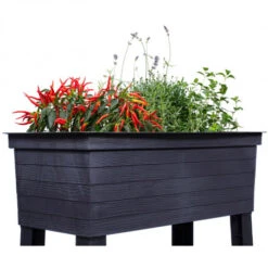 Carré Potager Sur Pied Imitation Bois -Jardin Et Extérieur carre potager sur pied imitation bois 2