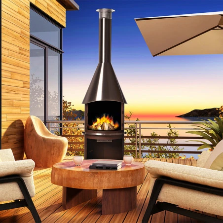 Cheminée D'extérieur Sydney Noir 8 Cheminée D'extérieur Sydney Noir – Image 6