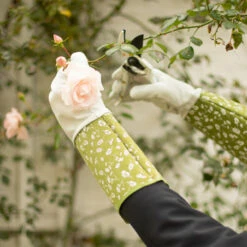 ESSCHERT DESIGN Gants Imprimé Floral Pour épineux -Jardin Et Extérieur gants imprime floral pour epineux 4
