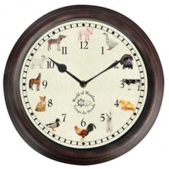 ESSCHERT DESIGN Horloge Musicale Animaux De Ferme 30cm
