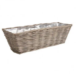 Jardinière En Osier Gris 40 Cm