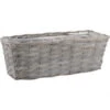 Jardinière En Osier Gris Clair 40 Cm -Jardin Et Extérieur jardiniere en osier gris clair 40 cm