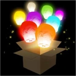 6 Lanternes Volantes Multi-couleurs