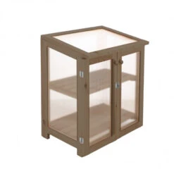 ESSCHERT DESIGN Mini Serre D'intérieur En Bois Et Polycarbonate -Jardin Et Extérieur mini serre interieur bois polycarbonate 1
