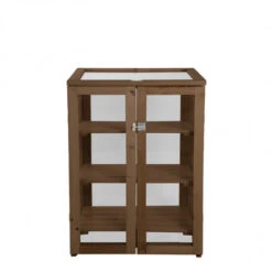 ESSCHERT DESIGN Mini Serre D'intérieur En Bois Et Polycarbonate -Jardin Et Extérieur mini serre interieur bois polycarbonate 2