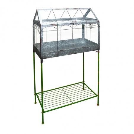 ESSCHERT DESIGN Mini Serre Sur Pied De Jardin En Métal 115cm 4 ESSCHERT DESIGN Mini Serre Sur Pied De Jardin En Métal 115cm – Image 2