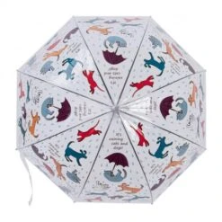 ESSCHERT DESIGN Parapluie Transparent Chiens Et Chats -Jardin Et Extérieur parapluie transparent chiens et chats 3