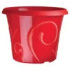 Pot De Fleur Volutes Rouge 34 Cm -Jardin Et Extérieur pot de fleur volutes rouge 34 cm