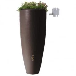 Récupérateur D'eau 2 En 1 Moka 300L Avec Bac à Fleur Amovible -Jardin Et Extérieur recuperateur d eau 2 en 1 moka 300l avec bac a fleur amovible 1
