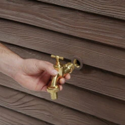 Récupérateur D'eau Cuve WOODY 350 L Bois Foncé -Jardin Et Extérieur recuperateur d eau cuve woody 350 l bois fonce 4