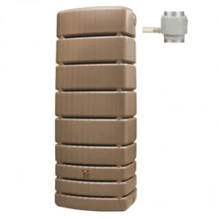 Récupérateur D'eau Mural Slim 500 L Taupe -Jardin Et Extérieur recuperateur d eau mural slim 500 l taupe 1