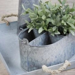 ESSCHERT DESIGN Seau En Zinc 3 Compartiments -Jardin Et Extérieur seau en zinc 3 compartiments 3
