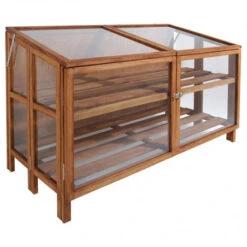 ESSCHERT DESIGN Serre De Terrasse Bois Et Verre 119cm -Jardin Et Extérieur serre terrasse bois verre 1