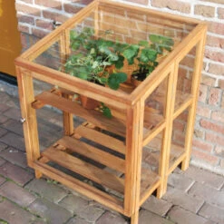 ESSCHERT DESIGN Serre De Terrasse Bois Et Verre Pas Cher 80cm -Jardin Et Extérieur serre terrasse bois verre pas cher 3