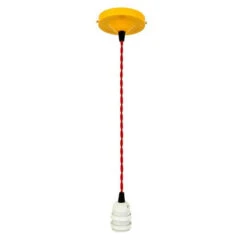 Suspension Luminaire Jaune Et Rouge
