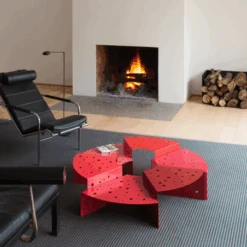 Table De Jardin En Métal HEXALTO Rouge -Jardin Et Extérieur table jardin metal hexalto rouge 3