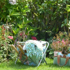 ESSCHERT DESIGN Tabouret Range-outils Imprimé Roses -Jardin Et Extérieur tabouret range outils imprime roses 9